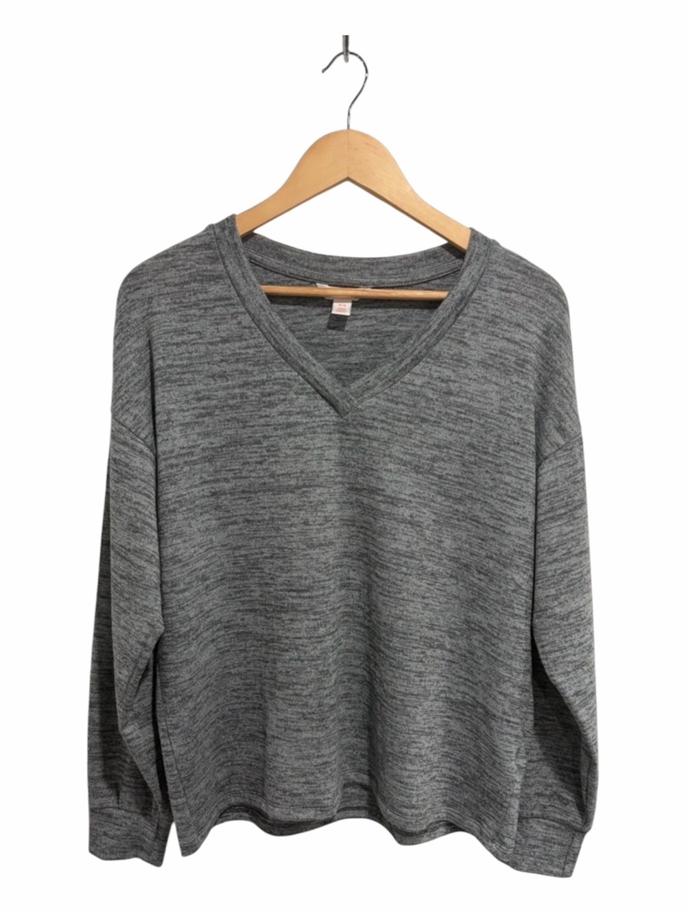 2/$25 Joe Fresh Cozy V-Neck Women's Long Sleeve Grey Sweater